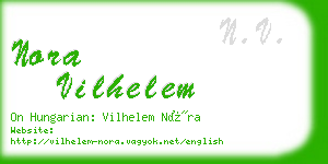 nora vilhelem business card